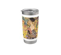 Signora con ventaglio di Gustav Klimt Bicchiere termico in acciaio inox doppia parete