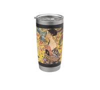 Signora con ventaglio di Gustav Klimt Bicchiere termico in acciaio inox doppia parete