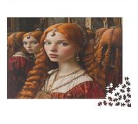 Signora dello specchio Jigsaw Puzzle 1000pcs (75x50cm) Adulti Red-haired People in Medieval England Puzzle Gioco EduGattoivo Decorazioni Per La Casa