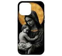 Signora di Guadalupe Vergine Cattolica Maria Nero & Bianco Custodia per iPhone 12 Pro Max
