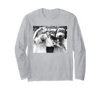 Signora in Rosso Cantante Chris De Burgh al Parco A Tema 1990 Maglia a Manica