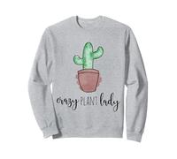 Signora Pianta Pazza Cactus Succulent Giardiniere Regalo Felpa