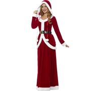 Signora Santa Claus Costume Donna Miss Costume Natalizio UK 8-22