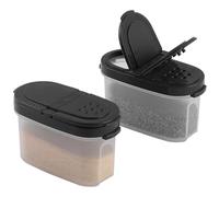 SIGNORA WARE Barattoli per spezie con coperchio, 113,4 g, vuoti, ermetici, contenitori ermetici per spezie/condimenti, 2 in 1, coperchi in plastica trasparente, organizer per spezie/condimenti da