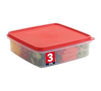 SIGNORA WARE Contenitore in plastica con coperchio, contenitore per cupcake da 3 l, ermetico, senza BPA, con coperchio, per la preparazione di pasti, avanzi, cupcake