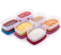 SIGNORA WARE Contenitori riutilizzabili in plastica per alimenti, impilabili, ermetici, per snack, picnic, picnic e molto altro ancora, set da 170-85 g