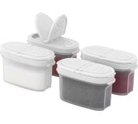 SIGNORA WARE Scatole per spezie di alta qualità, grandi e piccoli, con pratico spargitore in plastica senza BPA, per la cucina