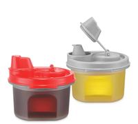 Signora Ware Set dispenser per olio e aceto, mini bottiglie per salsa per aceto balsamico, salsa di soia, bottiglie per condimenti per insalata con beccuccio facile da versare, contenitori ermetici e