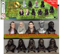 SIGNORE DEGLI ANELLI Set 10 MINI Busti 4cm Parte 2 TOMY Gashapon LOTR LORD RINGS