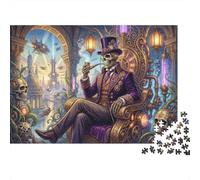 Signore degli Scheletri Steampunk Puzzle 1000 Pezzi,dai 14 Anni,Sfida Impossibile,Idea Regalo,Adulti E Ragazzi,Decorazione Casa,Cartone Di Qualità,Gioco Educativo,Antistress 70x50cm