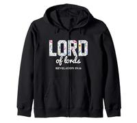 Signore dei Signori Boho Floral Christian Bibbia Verse Felpa con Cappuccio