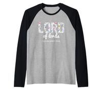 Signore dei Signori Boho Floral Christian Bibbia Verse Maglia con Maniche Raglan