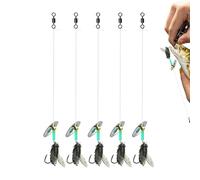 Signore di : set di 5 attraenti per pesca a mosca, ideale per trote, salmone, pesce d'acqua, design realistico e alta galleggiabilità per un migliore attacco di pesce
