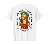 Signore è Il Mio Scudo - Versetto biblico salmo - Gesù Cristo Indietro Maglietta