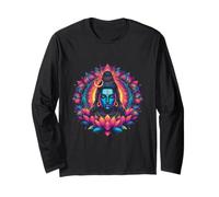 Signore Shiva Dio indù Mahadeva Tridente Induismo Devo Maglia a Manica