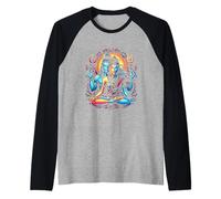 Signore Shiva Durga Dio indù Mahadeva Dea Parvati Maglia con Maniche Raglan