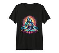 Signore Shiva Durga Dio indù Mahadeva Dea Parvati Maglietta Premium