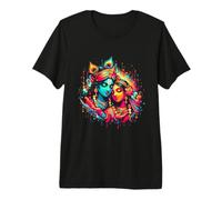 Signore Shri Krishna Radha Rani Radhika Krishna Amante Devoto Maglietta Premium