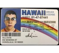 Signs 4 Fun - Patente di Guida di McLovin di Suxbad - Tre menti sopra Il Pelo