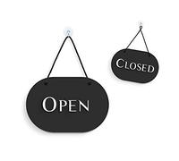 SIGNS - Ovale Elegante - Cartello Open/Closed a rilievo [OC35] Insegna per porta vetrina ingresso di Bar, Pub, Ristorante o Negozio
