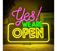 SIGNSHIP Yes We Are Open Scritte Neon,We Are Open Scritta Led Dimmbar für Wanddekoration, Insegna Neon Zeichen Light Led Sign Wall Dekor für Kaffee, Club, Ristorante, Hotel, Negozio, Bar, Regali