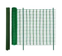 Signstek recinzione di limitazione, altezza 100 cm, lunghezza 25 m, pali 25 x 115 cm, 100 fascette per cavi, recinzione mobile per cani