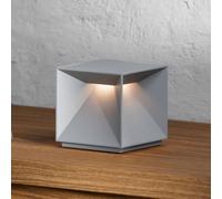 Sigor Lampada da tavolo a LED ricaricabile Nutalis, grigio nebbia, IP54, dimmerabile Sigor