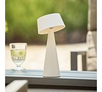 Sigor Lampada da tavolo a LED ricaricabile Solino, bianca, solare/USB, 26 cm, IP44 Sigor