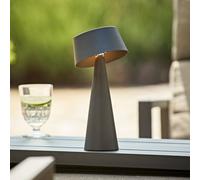 Sigor Lampada da tavolo a LED ricaricabile Solino, grafite, solare/USB, 26 cm IP44 Sigor