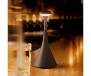 Sigor Lampada da tavolo ricaricabile a LED Nudrop mini, nera, IP54, dimmerabile Sigor