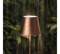 Sigor Lampada da tavolo ricaricabile Nuindie LED, USB-C, bronzo, IP54, Sigor
