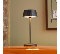 Sigor Lampada LED da tavolo a batteria Facetta, set da 3, nero, 22 cm, IP44 Sigor