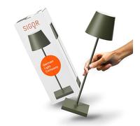 Sigor Nuindie Lampada da tavolo LED, verde abete