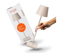 Sigor Nuindie Lampada da tavolo LED, beige duna