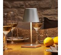 Sigor Nuindie mini lampada da tavolo ricaricabile a LED, Easy Connect, argento, Sigor