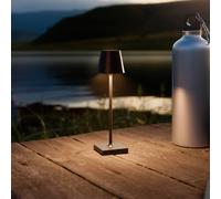 Sigor Nuindie pocket LED lampada da tavolo ricaricabile, nera, IP54, dimmerabile Sigor