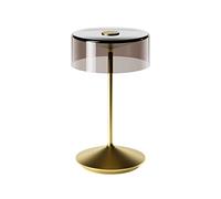 SIGOR Numotion - Lampada da tavolo a LED dimmerabile, per interni ed esterni, altezza 26,5 cm, ricaricabile con Easy Connect, durata 24 ore, oro anodizzato