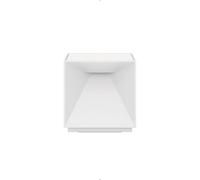 SIGOR Nutalis - Lampada da tavolo a LED dimmerabile, a forma di cubo, per interni ed esterni, IP54, resistente agli spruzzi, altezza 10 cm, ricaricabile con Easy Connect Puk, durata 9 ore, bianco neve