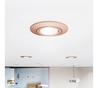 Sigor Spot LED da incasso a soffitto Diled, Ø 8,5 cm, 6 W, 3.000 K, rosé Sigor