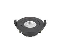 Sigor Spot LED da incasso a soffitto Diled, Ø 8,5 cm 6 W Dime LED nero Sigor