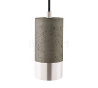 Sigor Upset Concrete Lampada a sospensione, cemento scuro/anello argento