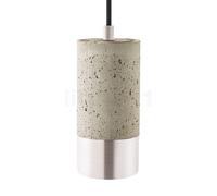 Sigor Upset Concrete Lampada a sospensione, luce di cemento/anello argento