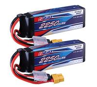 SIGP 3S 11.1V 25C 2250mAh Lipo Batteria con XT60 Plug per RC Aereo Quadcopter Elicottero Drone FPV Racing Modello Hobby 2 Pack
