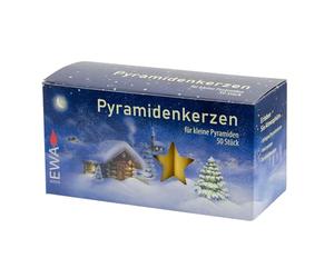 Sigro Candele a piramidi, cera, naturale, 1,4 x 1,4 x 7,4 cm