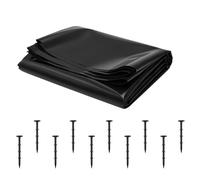 SiGuLiKeJi Telo per Laghetto da Giardino Nero 2x2 m | Impermeabile da 0,2 mm di spessore, in HDPE per laghetti da giardino, giardini, laghetti per pesci, fontane e piscine