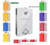 SIHAO 6-18L GPL Riscaldatore di acqua calda istantaneo Display a LED in acciaio inossidabile a risparmio energetico Protezione di sicurezza Controllo intelligente