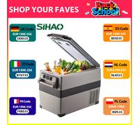SIHAO Frigorifero per auto 20L-55L Mini frigorifero congelatore Compressore portatile Dispositivo di raffreddamento 12/24V DC 110-240V Contenitore di ghiaccio per la guida in campeggio 45L