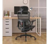 SIHOO B300 Pro Sedia Ufficio Ergonomica, Supporto Lombare Adattivo, Nero | Braccioli Ribaltabili e Rotabili 6D, Poggiatesta 3D Largo, Rete Traspirante, Reclinazione 135°, Schienale Alto