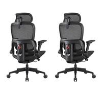 SIHOO B300 Pro Sedia Ufficio Ergonomica, Supporto Lombare Adattivo, Nero | Braccioli Ribaltabili e Rotabili 6D, Poggiatesta 3D Largo, Rete Traspirante, Reclinazione 135°, Schienale Alto