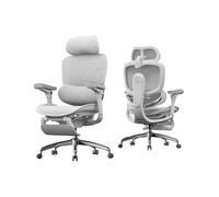 SIHOO Doro C300 Pro V2 Sedia da ufficio ergonomica, supporto adattivo | Braccioli 8D, rete traspirante, posizione sdraiata a 135°, schienale alto, grigio, per lunghe sessioni di lavoro